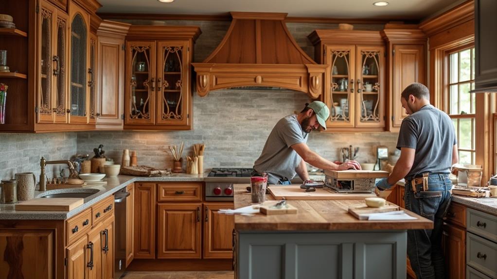 Cabinets installation