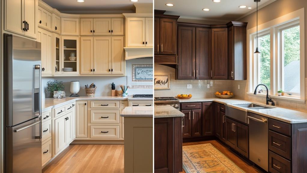 Cabinets comparison.