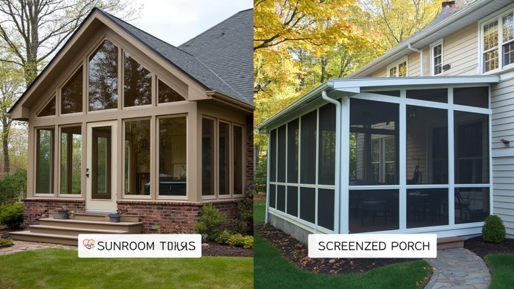 A comparison of sunrooms and screened porches.
